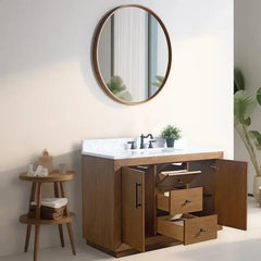 Vanity Art 48” Single Sink Bathroom Vanity in Tan - VA7048-T - The Home Selection