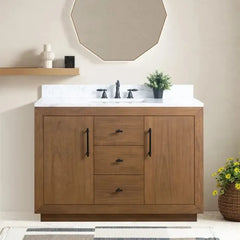 Vanity Art 48” Single Sink Bathroom Vanity in Tan - VA7048-T - The Home Selection