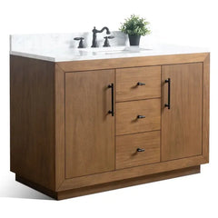 Vanity Art 48” Single Sink Bathroom Vanity in Tan - VA7048-T - The Home Selection