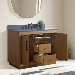 Vanity Art 48” Single Sink Bathroom Vanity in Tan - VA7048-T - The Home Selection