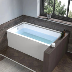 Vanity Art 48"x 32" Acrylic Soaking Bathtub with Overflow and Drain Left - B3011-LEFT - The Home Selection