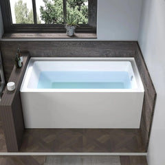 Vanity Art 48"x 32" Acrylic Soaking Bathtub with Overflow and Drain Right - B3011-RIGHT - The Home Selection
