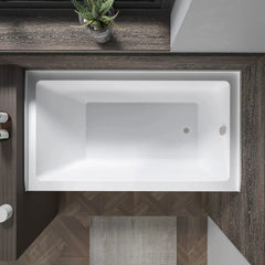 Vanity Art 48"x 32" Acrylic Soaking Bathtub with Overflow and Drain Right - B3011-RIGHT - The Home Selection