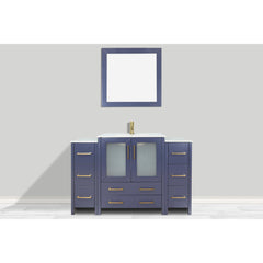 Vanity Art 54- H Single Sink Bath Vanity with White Ceramic Top and Mirror - VA3030-54 - The Home Selection