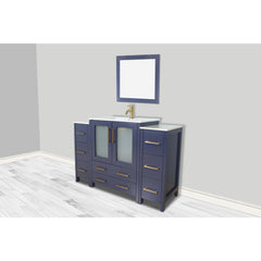 Vanity Art 54- H Single Sink Bath Vanity with White Ceramic Top and Mirror - VA3030-54 - The Home Selection