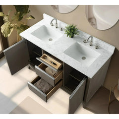 Vanity Art 54-Inch Double Sink Bathroom Vanity with Engineered Marble Top - VA8054 - The Home Selection