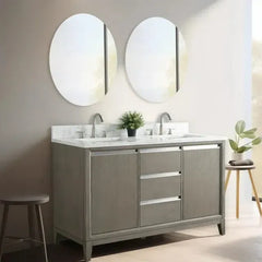 Vanity Art 54-Inch Double Sink Bathroom Vanity with Engineered Marble Top - VA8054 - The Home Selection