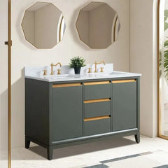Vanity Art 54-Inch Double Sink Bathroom Vanity with Engineered Marble Top - VA8054 - The Home Selection