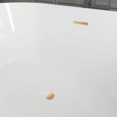 Vanity Art 54" x 30" Acrylic Flatbottom Freestanding Non Slip Soaking Bathtub Domme - VA6815-NXSW - The Home Selection