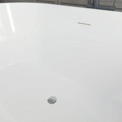 Vanity Art 54" x 30" Acrylic Flatbottom Freestanding Non Slip Soaking Bathtub Domme - VA6815-NXSW - The Home Selection