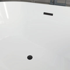 Vanity Art 54" x 30" Acrylic Flatbottom Freestanding Non Slip Soaking Bathtub Domme - VA6815-NXSW - The Home Selection