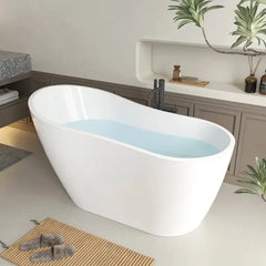 Vanity Art 55" x 28" Freestanding Acrylic Soaking Tub - VA6531 - The Home Selection