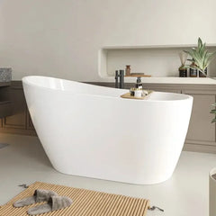 Vanity Art 55" x 28" Freestanding Acrylic Soaking Tub - VA6531 - The Home Selection