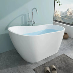 Vanity Art 55" x 28" Freestanding Acrylic Soaking Tub - VA6531 - The Home Selection