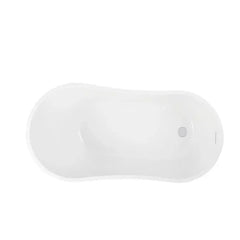 Vanity Art 55" x 28" Freestanding Acrylic Soaking Tub - VA6531 - The Home Selection