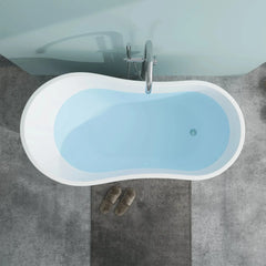Vanity Art 55" x 28" Freestanding Acrylic Soaking Tub - VA6531 - The Home Selection