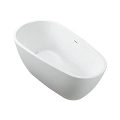 Vanity Art 59" Freestanding Acrylic Soaking Tub with Polished Overflow & Pop-Up Drain - VA6515-S - The Home Selection
