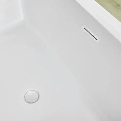 Vanity Art 59" Freestanding Bathtub – Overflow W/Chrome Finish and Adjustable Leveling Leg - VA6817 - The Home Selection