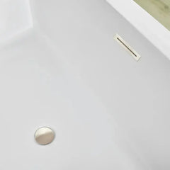 Vanity Art 59" Freestanding Bathtub – Overflow W/Chrome Finish and Adjustable Leveling Leg - VA6817 - The Home Selection