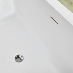 Vanity Art 59" Freestanding Bathtub – Overflow W/Chrome Finish and Adjustable Leveling Leg - VA6817 - The Home Selection