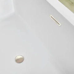 Vanity Art 59" Freestanding Bathtub – Overflow W/Chrome Finish and Adjustable Leveling Leg - VA6817 - The Home Selection