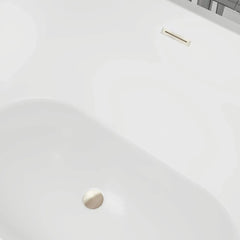 Vanity Art 59" Freestanding Bathtub – Overflow W/Chrome Finish and Adjustable Leveling Legs - VA6815-S - The Home Selection