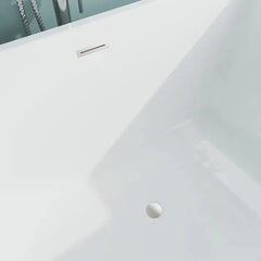 Vanity Art 59" Freestanding Bathtub – Overflow W/Chrome Finish and Adjustable Leveling Legs - VA6821 - The Home Selection