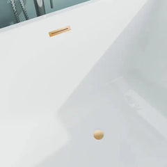 Vanity Art 59" Freestanding Bathtub – Overflow W/Chrome Finish and Adjustable Leveling Legs - VA6821 - The Home Selection