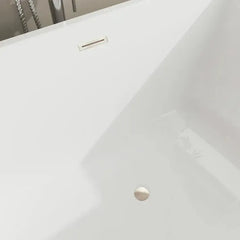 Vanity Art 59" Freestanding Bathtub – Overflow W/Chrome Finish and Adjustable Leveling Legs - VA6821 - The Home Selection