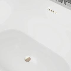 Vanity Art 59-Inch Freestanding Acrylic Soaking Tub with Slotted Overflow and Pop-Up Drain - VA6610-S - The Home Selection