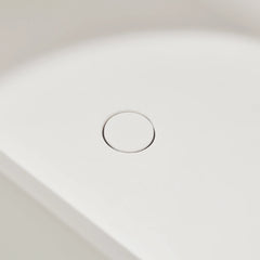 Vanity Art 59" x 30" Freestanding Oval Soaking Stone Resin Bathtub with Overflow and Pop Up Drain - VA6920 - The Home Selection