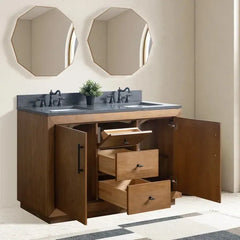 Vanity Art 60" Double Sink Bathroom Vanity in Tan - VA7060-DT - The Home Selection