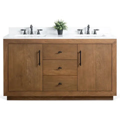 Vanity Art 60" Double Sink Bathroom Vanity in Tan - VA7060-DT - The Home Selection