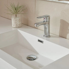 Vanity Art 60-Inch Bathroom Wall Hung Vanity in White with Single Basin Vanity Top in White Resin - VA6060W - The Home Selection
