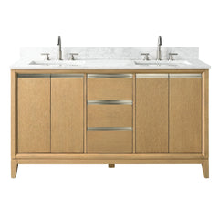 Vanity Art 60-Inch Double Sink Bathroom Vanity with Engineered Marble Top - VA8060 - The Home Selection