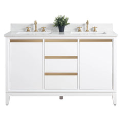 Vanity Art 60-Inch Double Sink Bathroom Vanity with Engineered Marble Top - VA8060 - The Home Selection