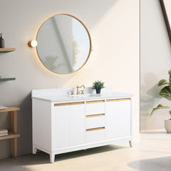 Vanity Art 60-Inch Single Sink Bathroom Vanity with Engineered Marble Top - VA8060 - The Home Selection