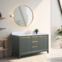 Vanity Art 60-Inch Single Sink Bathroom Vanity with Engineered Marble Top - VA8060 - The Home Selection