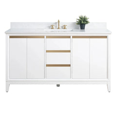 Vanity Art 60-Inch Single Sink Bathroom Vanity with Engineered Marble Top - VA8060 - The Home Selection