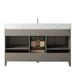 Vanity Art 60-Inch Single Sink Bathroom Vanity with Engineered Marble Top - VA8060 - The Home Selection