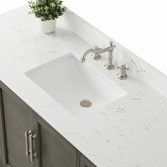 Vanity Art 60-Inch Single Sink Freestanding Bathroom Vanity with Engineered Marble Top- VA5060-S - The Home Selection