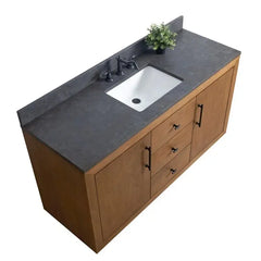 Vanity Art 60" Single Sink Bathroom Vanity in Tan - CVG60S-T - The Home Selection