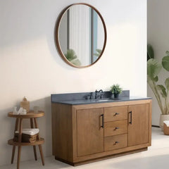 Vanity Art 60" Single Sink Bathroom Vanity in Tan - CVG60S-T - The Home Selection