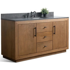 Vanity Art 60" Single Sink Bathroom Vanity in Tan - CVG60S-T - The Home Selection