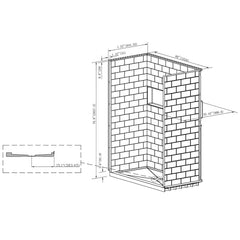 Vanity Art 60 x 32 inches 4-Piece Direct-to-Stud Alcove Shower Wall Kits - BSB01+BSW02 - The Home Selection