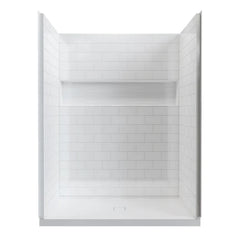 Vanity Art 60 x 32 inches 4-Piece Direct-to-Stud Alcove Shower Wall Kits - BSB01+BSW02 - The Home Selection