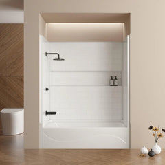 Vanity Art 60 x 32 inches 4-Piece Direct-to-Stud Wall Shower with Alcove Bathtub - B3031 - The Home Selection
