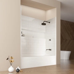 Vanity Art 60 x 32 inches 4-Piece Direct-to-Stud Wall Shower with Alcove Bathtub - B3031 - The Home Selection