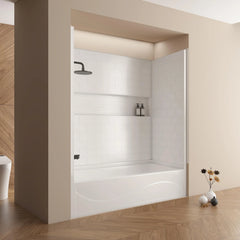 Vanity Art 60 x 32 inches 4-Piece Direct-to-Stud Wall Shower with Alcove Bathtub - B3031 - The Home Selection