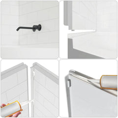 Vanity Art 60 x 32 inches 4-Piece Direct-to-Stud Wall Shower with Alcove Bathtub - B3031 - The Home Selection